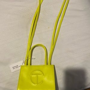 Neon Green Small Telfar Crossbody Bag
